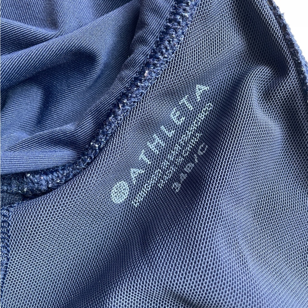 Athleta Bra Cup Wrap Navy Blue Bikini Top Halter 34 B/C - Picture 8 of 8